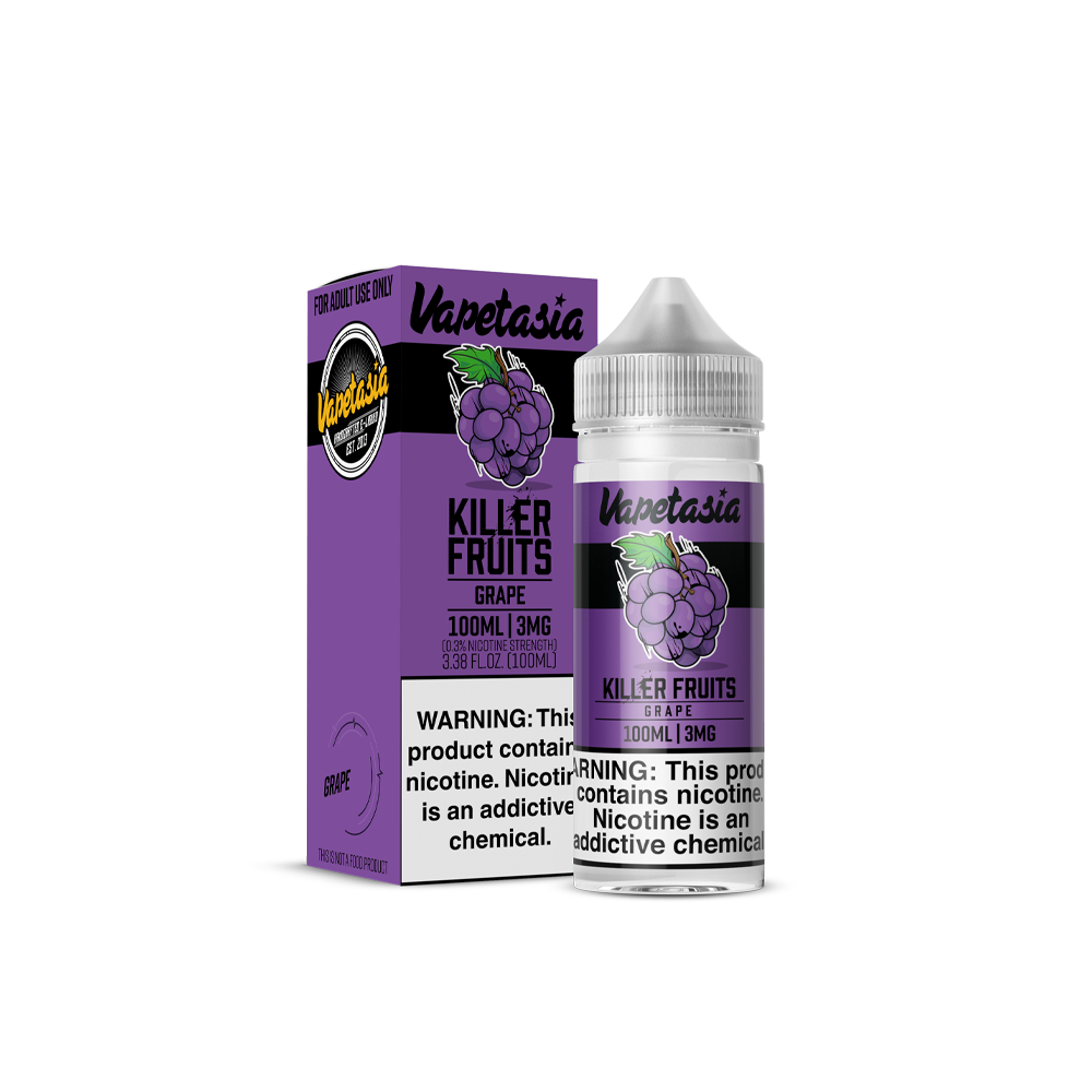 Vapetasia - Killer Fruits Grape E-juice, 100mL with packaging
