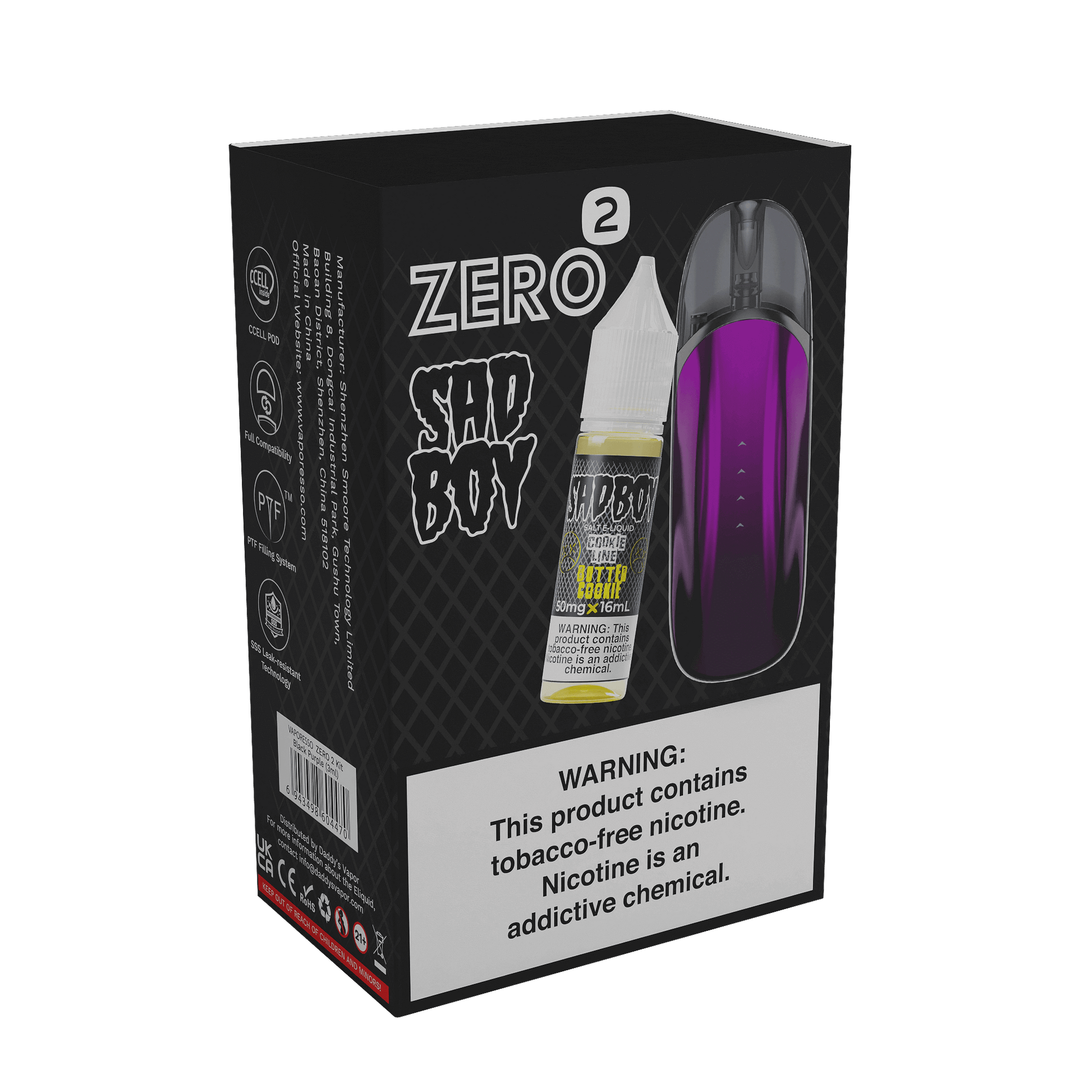 Pink No.1 (Pink Punch) by Twist Zero2 Collab Bundle Sadboy Salt Purple Butter Cookie with packaging