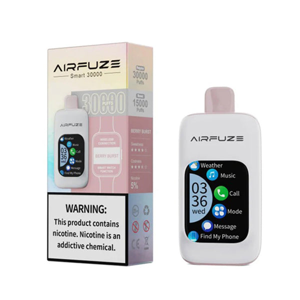 AIRFUZE Smart-Phone Disposable 30000 Puffs 20mL 50mg | Berry Burst with packaging