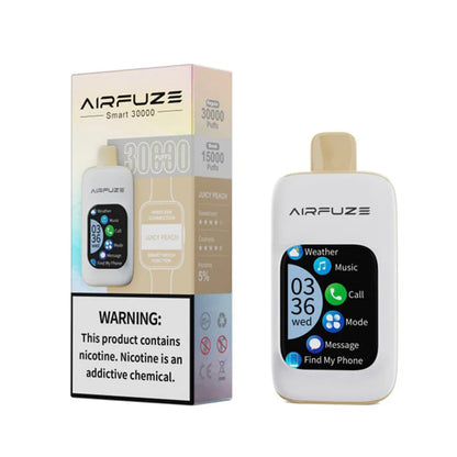 AIRFUZE Smart-Phone Disposable 30000 Puffs 20mL 50mg | Juicy Peach with packaging