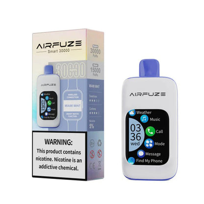 AIRFUZE Smart-Phone Disposable 30000 Puffs 20mL 50mg | Miami Min with packaging