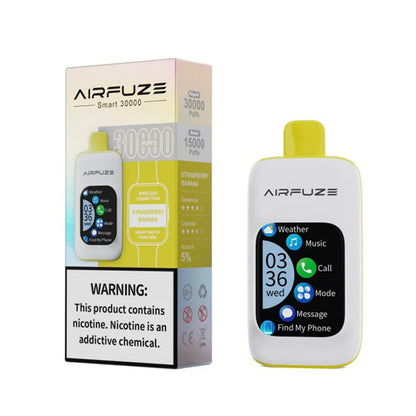 AIRFUZE Smart-Phone Disposable 30000 Puffs 20mL 50mg | Strawberry Banana with packaging