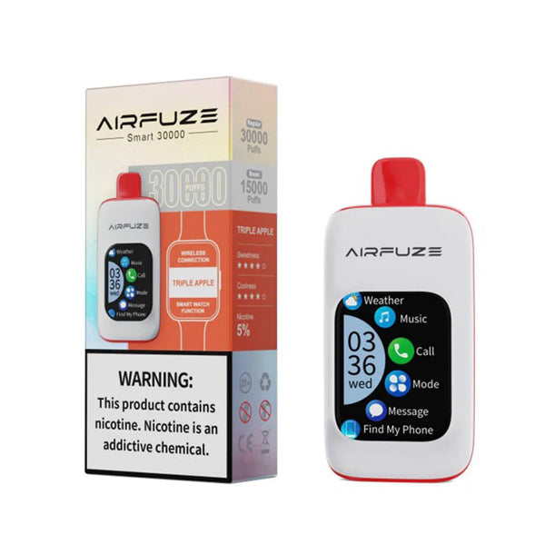 AIRFUZE Smart-Phone Disposable 30000 Puffs 20mL 50mg | Triple Apple with packaging