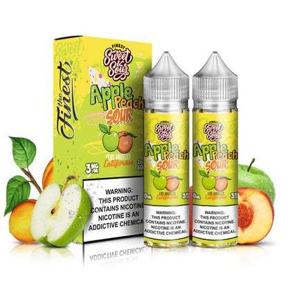 The Finest - Apple Peach Sour E-juice, 120mL (60mL 2-Pack) with Packaging