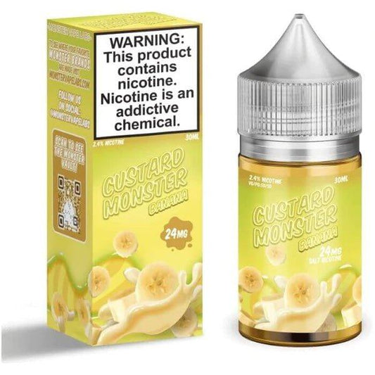 Banana Custard by Custard Monster Salt Series 30mL with packaging