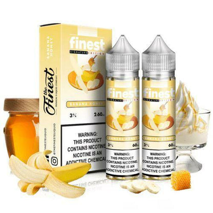The Finest - Banana Honey E-Juice, 120mL (60mL 2-Pack) with Packaging