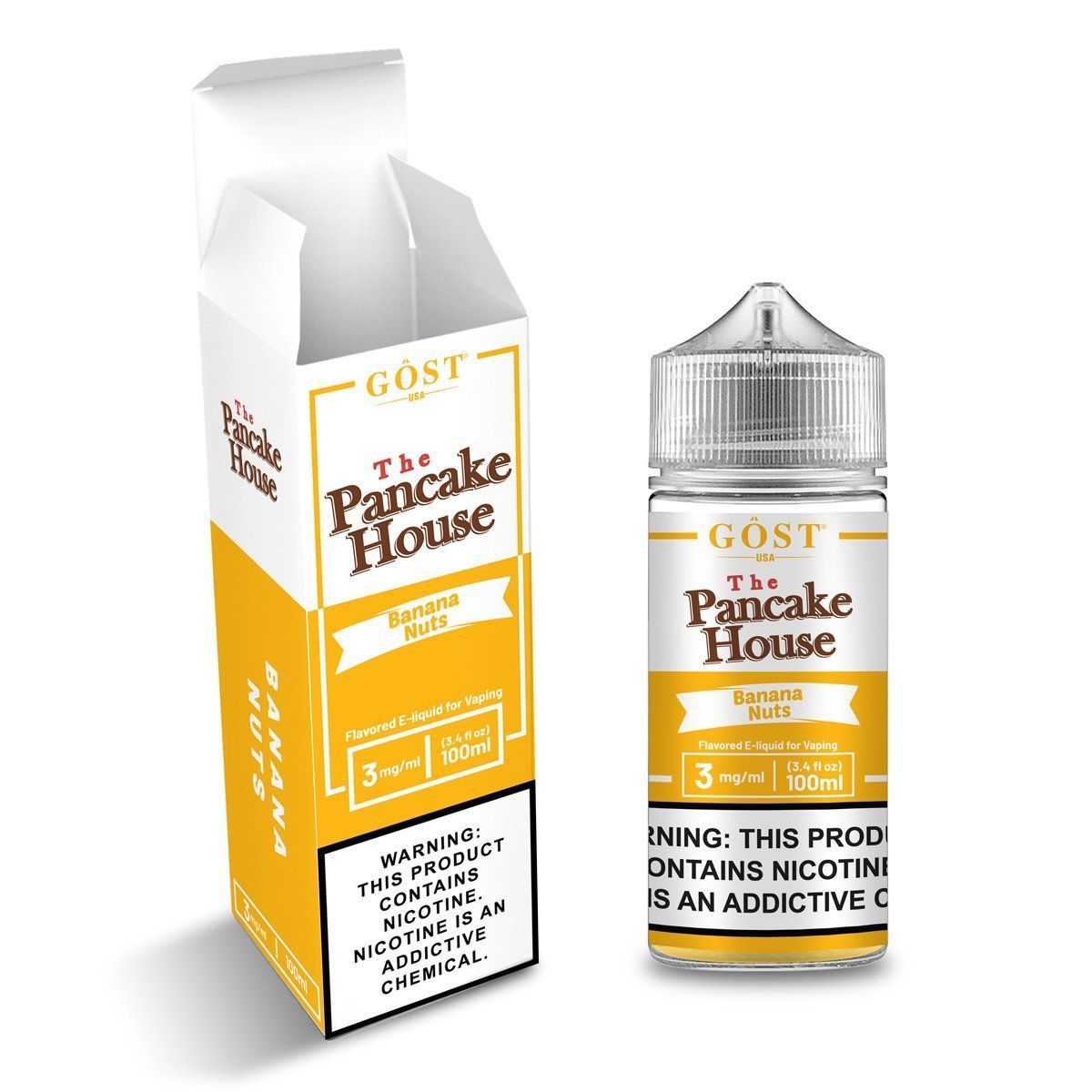 Banana Nuts by Pancake House Series E-Liquid 100mL (Freebase) With Packaging