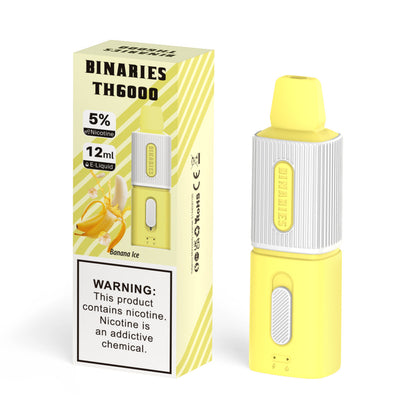 Binaries Cabin TH6000 Disposable | 6000 Puffs | 12mL | 50mg Banana Ice with Packaging