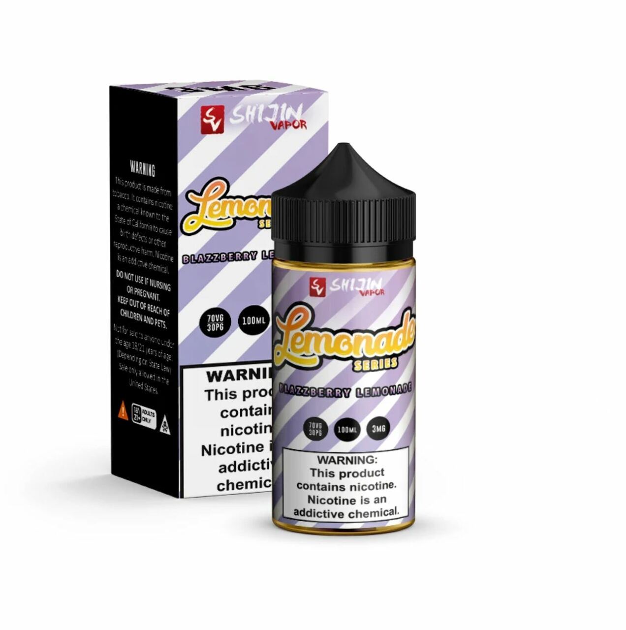 Shijin Vapor - Blazzberry Lemonade E-Juice, 100mL with Packaging