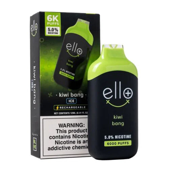 BLVK (Dispo) Ello Plus 6000 Puffs (12mL) 50mg - Kiwi Bang