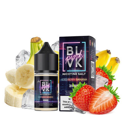 Strawberry Banana Ice by BLVK TFN Pink Salt 30mL (Salt Nic) with Background