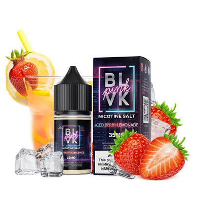 Iced Berry Lemonade by BLVK TFN Pink Salt 30mL (Salt Nic) with Background