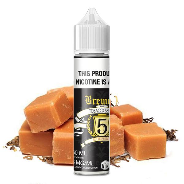 Butterscotch #5 by Brewell MFG 60ML Bottle with background