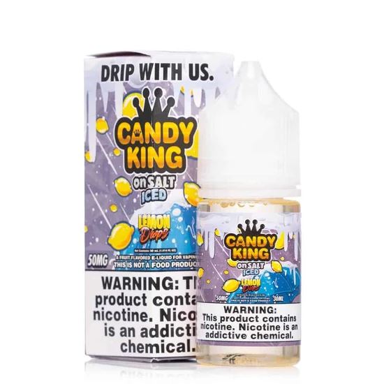 Lemon Drops by Candy King On ICE Salt 30ml with Packaging