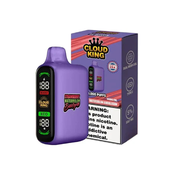 Cloud King Disposable Strawberry Watermelon Bubblegum with Packaging