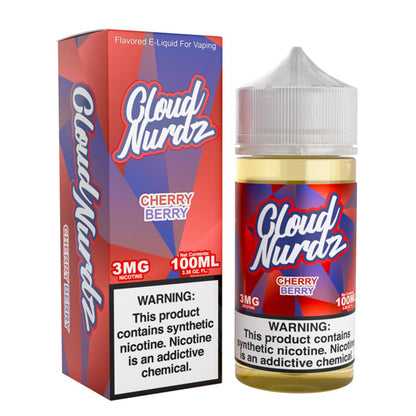 Cloud Nurdz Series E-Liquid 100mL (Freebase) | Cherry Berry with packaging