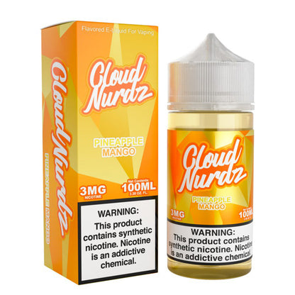 Cloud Nurdz Series E-Liquid 100mL (Freebase) | Pineapple Mango with packaging