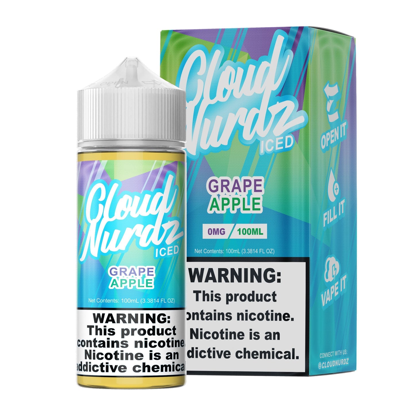 Grape Apple Iced  by Cloud Nurdz TFN 100mL with Packaging