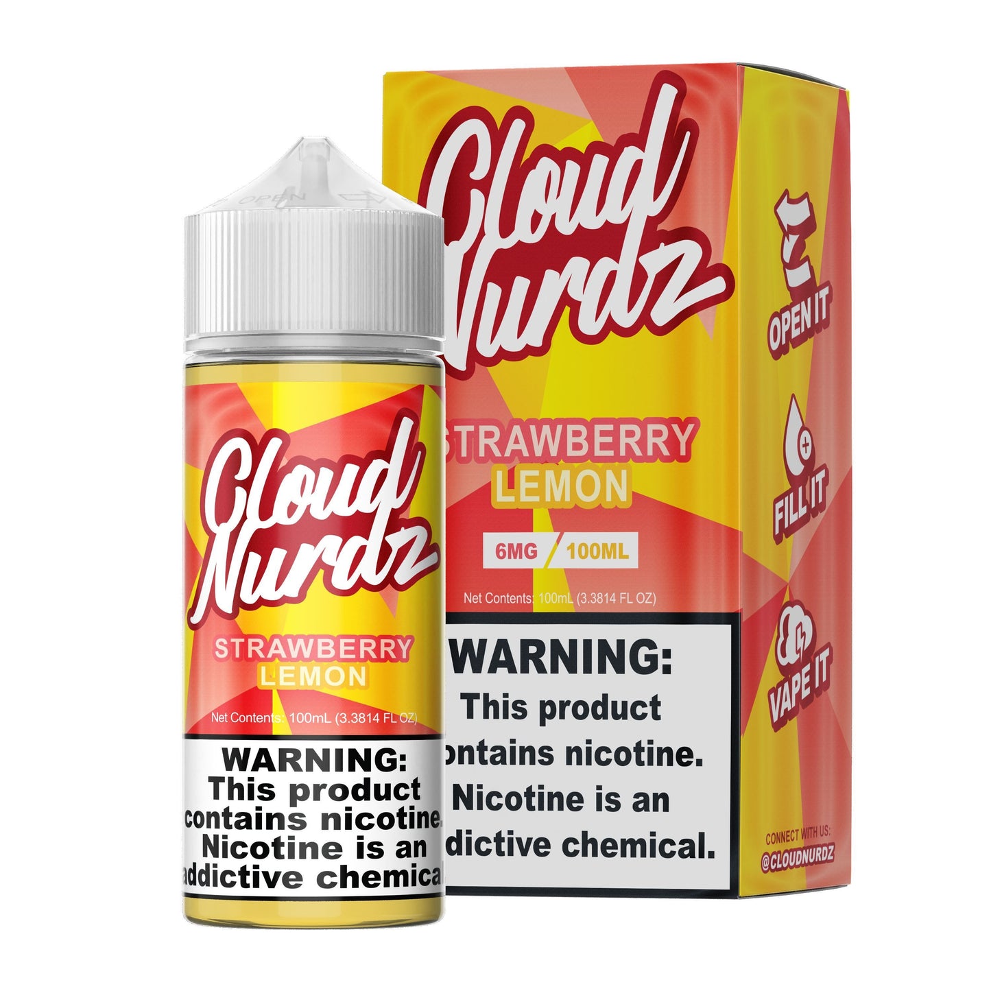 Strawberry Lemon by Cloud Nurdz TFN 100mL with Packaging