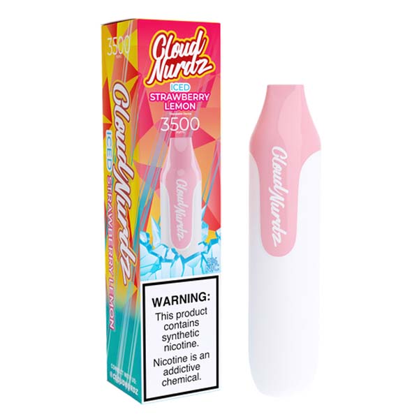 Cloud Nurdz Disposable Series | 3500 Puffs | 10mL Strawberry Lemon Iced with Packaging