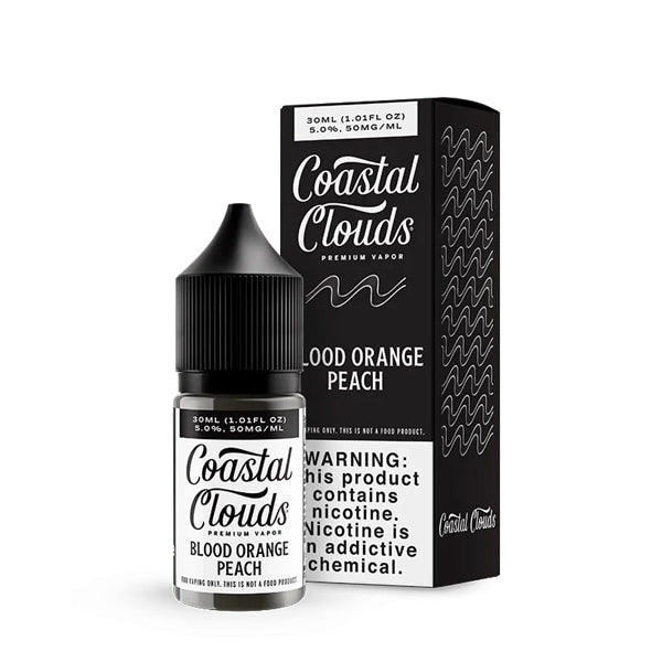 Coastal Clouds Salt Series E-Liquid 30mL (Salt Nic) | Blood Orange Peach with packaging