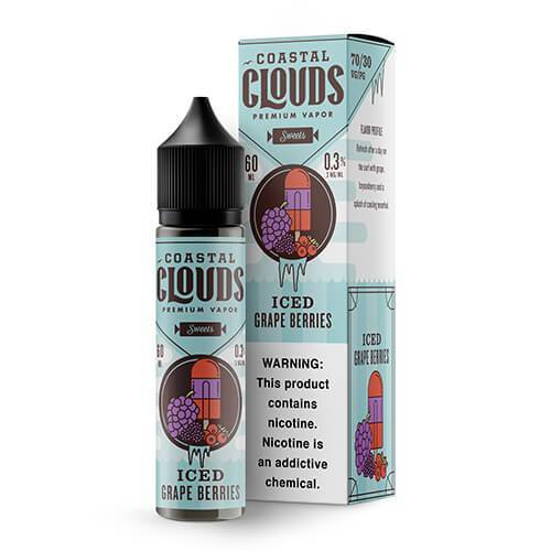 Grape Berries ICED by Coastal Clouds Series E-Liquid Series 60mL (Freebase) with Packaging