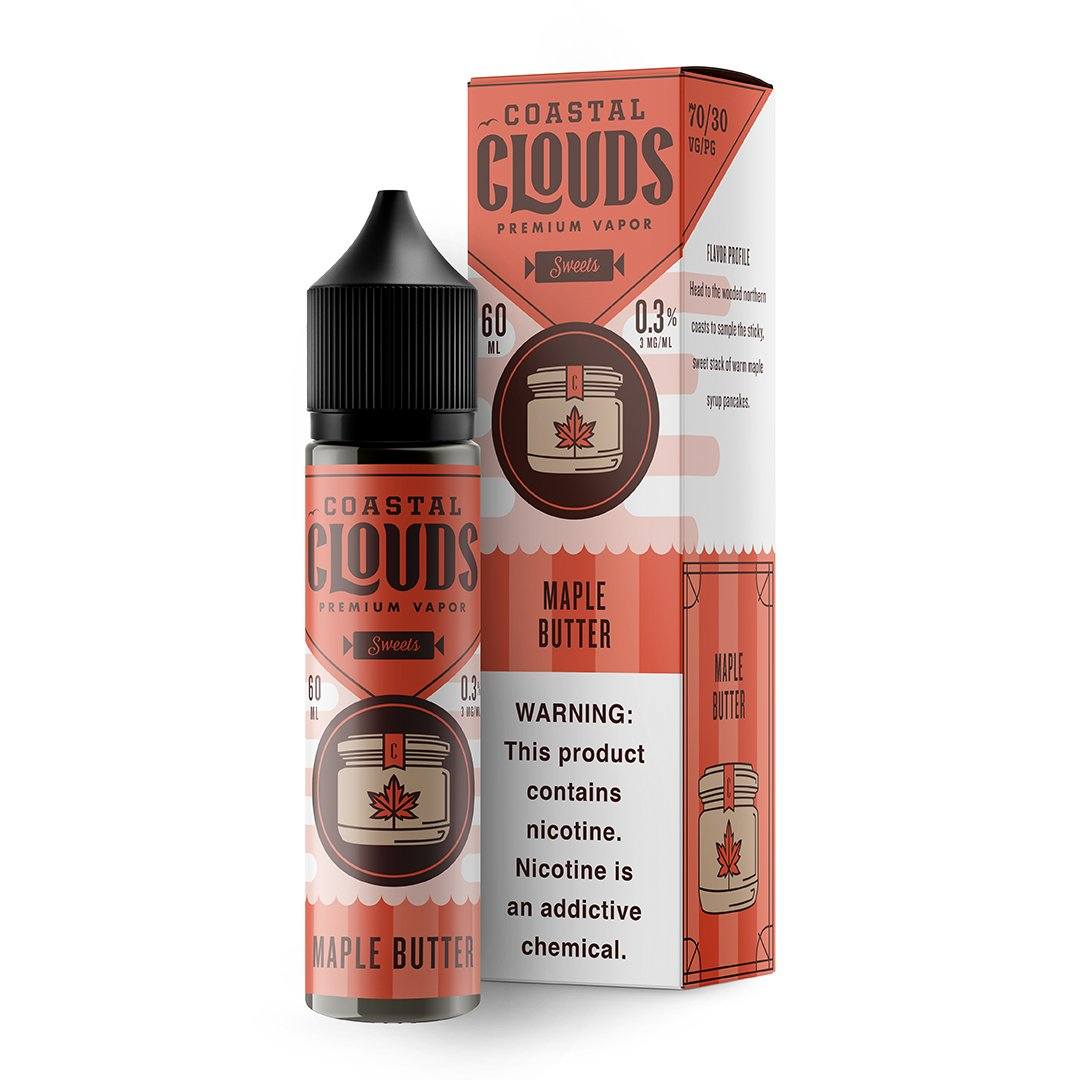 Maple Butter by Coastal Clouds Series 60mL (Freebase) Colored with Packaging