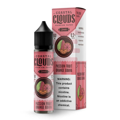 Passion Fruit Orange Guava by Coastal Clouds Series 60mL (Freebase) colored with Packaging