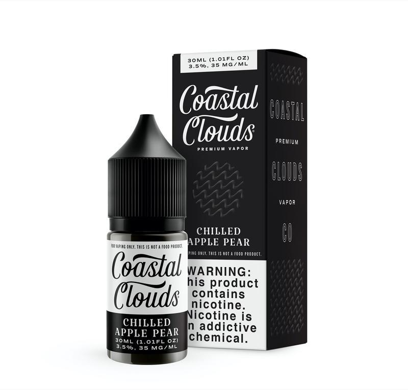 Chilled Apple Pear by Coastal Clouds Salt Series E-Liquid 30mL (Salt Nic) with Packaging