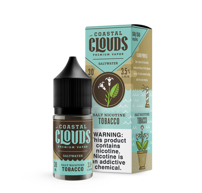 Tobacco by Coastal Clouds Salt Series 30mL (Salt Nic) colored with Packaging