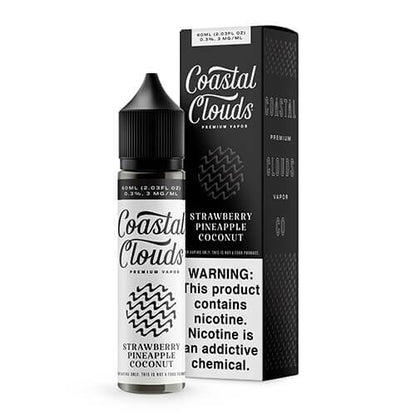 Strawberry Pineapple Coconut by Coastal Clouds 60mL (Freebase)  Black with Packaging
