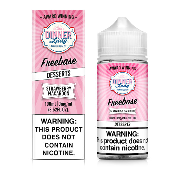 Dinner Lady | Strawberry Macaroon E-Juice 100mL | 0 Mg with packaging