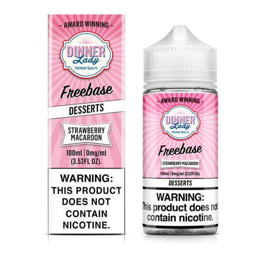 Dinner Lady | Strawberry Macaroon E-Juice 100mL | 0 Mg with packaging