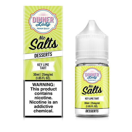 Dinner Lady SALTS E-Liquid | Key Lime Tart 30mL | 25Mg with packaging