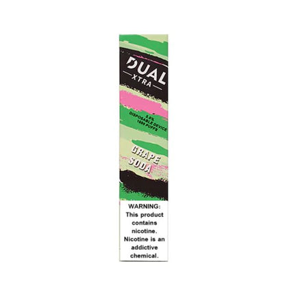 Dual Xtra Disposable | 1600 Puff Grape Soda Packaging