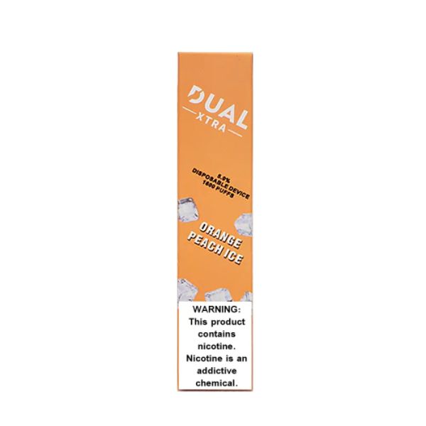 Dual Xtra Disposable | 1600 Puff Orange Peach Ice Packaging