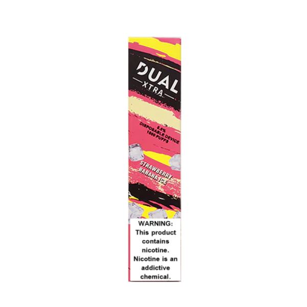 Dual Xtra Disposable | 1600 Puff Strawberry Banana Ice Packaging