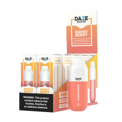 Daze Egge Disposable | 3000 Puffs | 7mL Mango Berry with Packaging