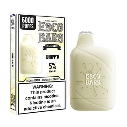 Esco Bars Mesh Disposable | 6000 Puffs | 15mL | 5% | Whippd with Packaging