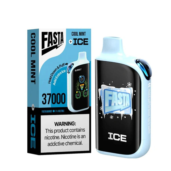Fasta Burrst 37K Disposable, 25mL Cool Mint (Ice) with Packaging
