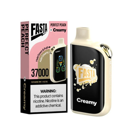 Fasta Burrst 37K Disposable, 25mL Perfect Peach (Creamy) with Packaging