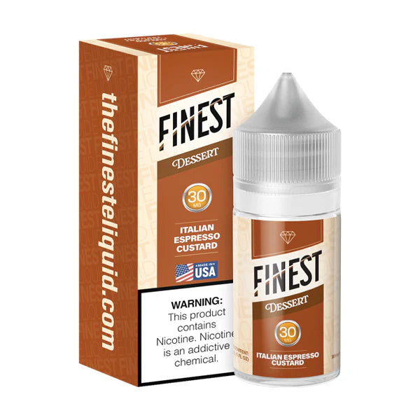 The Finest SALTS E-Liquid - Italian Espresso Custard, 30mL with Packaging 