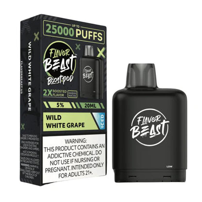 Flavor Beast Boost Starter Kit (25000Puffs)(20mL) | Wild White Grape with Packaging