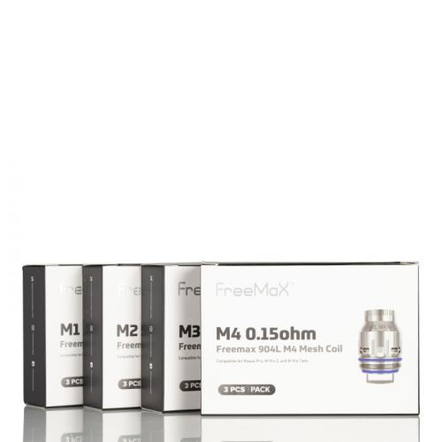 FreeMaX Maxus Pro 904L M Replacement Coils (3-Pack) Group Photo Packaging