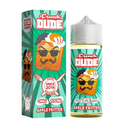 French Dude Series E-Liquid 100mL (Freebase) | Apple Fritter with packaging