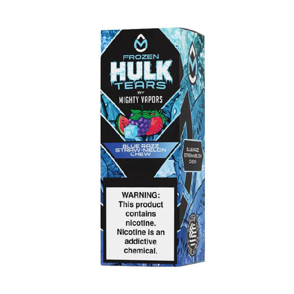 Frozen Blue Razz Straw-Melon Chew | Mighty Vapors Hulk Tears Salts | 30mL