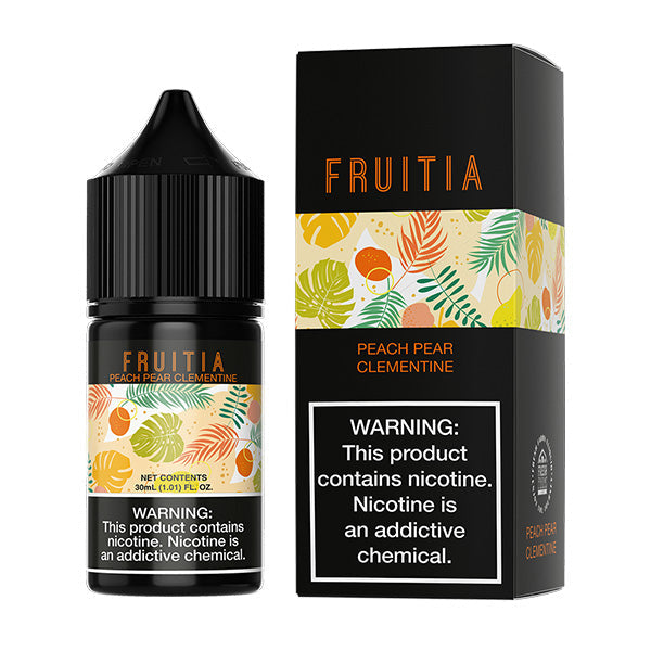 Peach Pear Clementine Fruitia by Fresh Farms Salt 30mL With Packaging