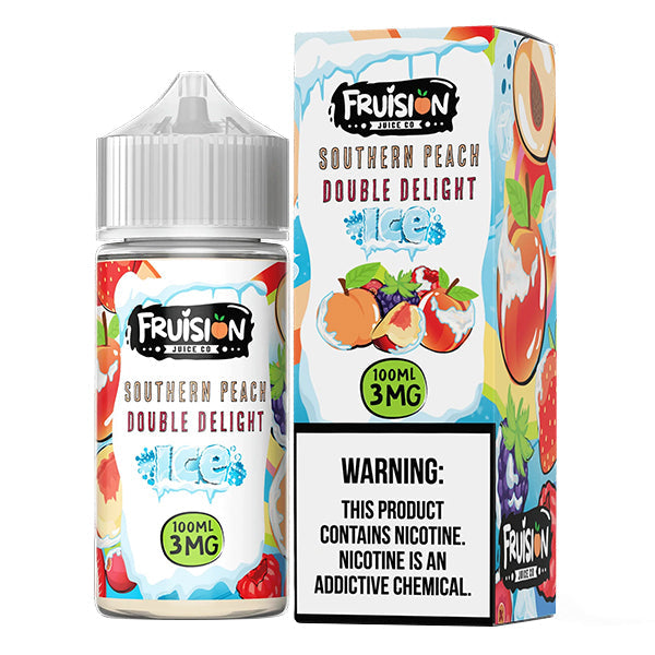 Southern Peach Double Delight Ice by Frusion E-Juice 100mL (Freebase) with Packaging