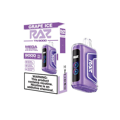 RAZ TN9000 Disposable grape ice with packaging