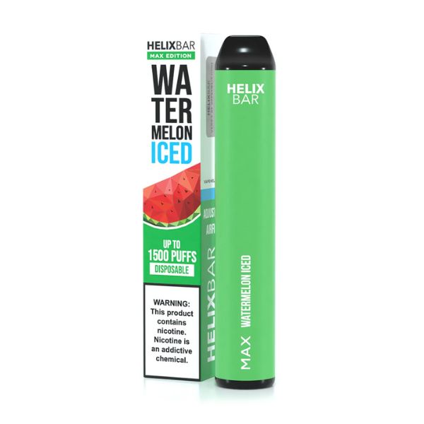 HelixBar Max Disposable | 1500 Puffs | 5.6mL Watermelon Iced with Packaging